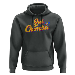 Colombia Hoodie Qu Chimba Parrot Colombian Slang TS11 Dark Heather Print Your Wear