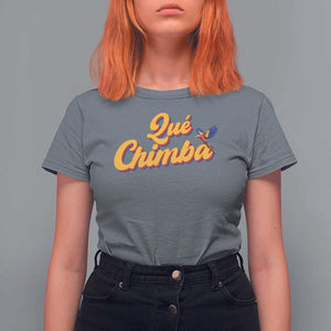 Colombia T Shirt For Women Qu Chimba Parrot Colombian Slang TS11 Charcoal Print Your Wear