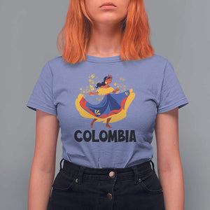Colombianas T Shirt For Women Colombia Cumbia Butterfly Flag Roots TS11 Violet Print Your Wear