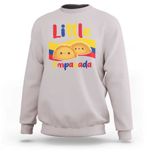 Funny Colombia Food Sweatshirt Little Empanada Colombian Flag TS11 Ice Gray Print Your Wear