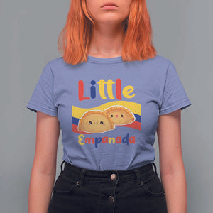 Funny Colombia Food T Shirt For Women Little Empanada Colombian Flag TS11 Violet Print Your Wear