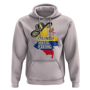 Funny Colombia Tierra Querida Hoodie Colombian Flag Sombrero Vueltiao Maracas TS11 Ice Gray Print Your Wear