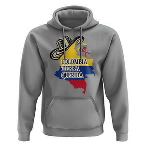 Funny Colombia Tierra Querida Hoodie Colombian Flag Sombrero Vueltiao Maracas TS11 Sport Gray Print Your Wear