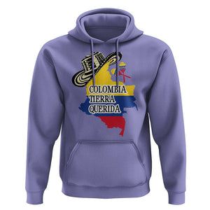 Funny Colombia Tierra Querida Hoodie Colombian Flag Sombrero Vueltiao Maracas TS11 Violet Print Your Wear