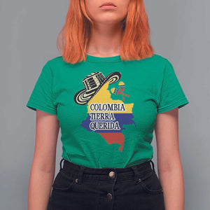 Funny Colombia Tierra Querida T Shirt For Women Colombian Flag Sombrero Vueltiao Maracas TS11 Irish Green Print Your Wear
