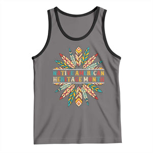 Native American Heritage Month Tank Top Indigenous Pride Feathers TS11 Deep Heather Black Print Your Wear