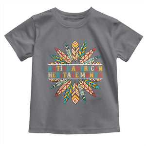 Native American Heritage Month Toddler T Shirt Indigenous Pride Feathers TS11 Charcoal Print Your Wear