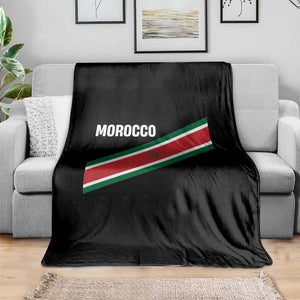 Morocco Moroccan Flag Throw Blanket Green Star Maroc Stripes TS11 Print Your Wear