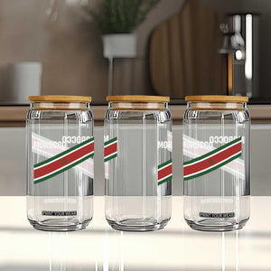 Morocco Moroccan Flag Glass Can Green Star Maroc Stripes TS11 Print Your Wear