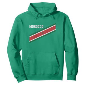 Morocco Moroccan Flag Hoodie Green Star Maroc Stripes TS11 Irish Green Print Your Wear