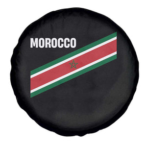 Morocco Moroccan Flag Spare Tire Cover Green Star Maroc Stripes TS11 Print Your Wear
