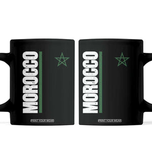 Morocco Green Star Flag Patriotic Moroccan Pride Coffee Mug TS11 Black Print Your Wear