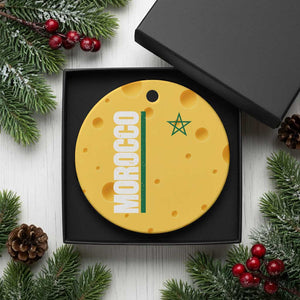 Morocco Green Star Flag Patriotic Moroccan Pride Ceramic Ornament TS11 1pc Yellow Cheese Print Your Wear