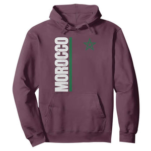 Morocco Green Star Flag Patriotic Moroccan Pride Hoodie TS11 Maroon Print Your Wear