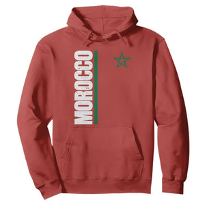 Morocco Green Star Flag Patriotic Moroccan Pride Hoodie TS11 Red Print Your Wear