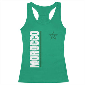 Morocco Green Star Flag Patriotic Moroccan Pride Racerback Tank Top TS11 Irish Green Print Your Wear