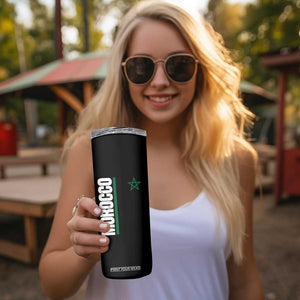 Morocco Green Star Flag Patriotic Moroccan Pride Skinny Tumbler TS11 Print Your Wear