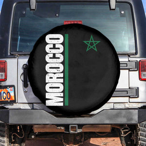 Morocco Green Star Flag Patriotic Moroccan Pride Spare Tire Cover TS11 No hole Black Print Your Wear