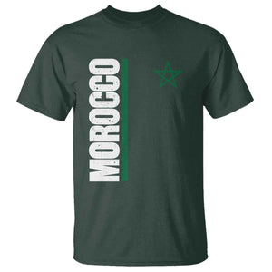 Morocco Green Star Flag Patriotic Moroccan Pride T Shirt TS11 Dark Forest Green Print Your Wear