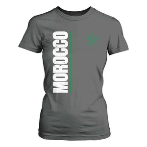 Morocco Green Star Flag Patriotic Moroccan Pride T Shirt For Women TS11 Dark Heather Print Your Wear