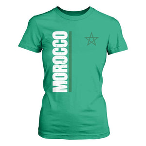 Morocco Green Star Flag Patriotic Moroccan Pride T Shirt For Women TS11 Irish Green Print Your Wear