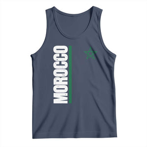 Morocco Green Star Flag Patriotic Moroccan Pride Tank Top TS11 Navy Print Your Wear