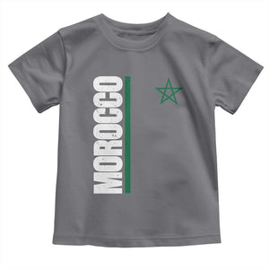 Morocco Green Star Flag Patriotic Moroccan Pride Toddler T Shirt TS11 Charcoal Print Your Wear