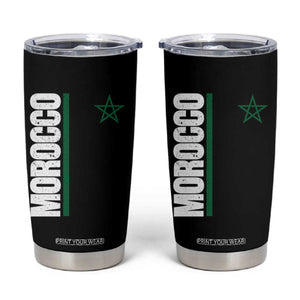 Morocco Green Star Flag Patriotic Moroccan Pride Tumbler Cup TS11 Black Print Your Wear