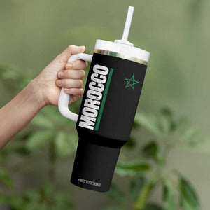 Morocco Green Star Flag Patriotic Moroccan Pride Tumbler With Handle TS11 Print Your Wear