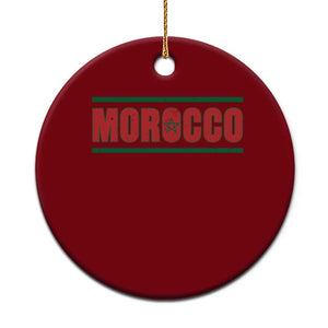 Proud Moroccan Vintage Marocco Flag Green Stripes Ceramic Ornament TS11 1pc Red Print Your Wear