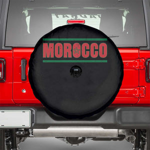 Proud Moroccan Vintage Marocco Flag Green Stripes Spare Tire Cover TS11 Black Print Your Wear