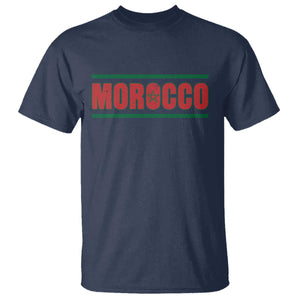 Proud Moroccan Vintage Marocco Flag Green Stripes T Shirt TS11 Navy Print Your Wear