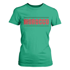 Proud Moroccan Vintage Marocco Flag Green Stripes T Shirt For Women TS11 Irish Green Print Your Wear