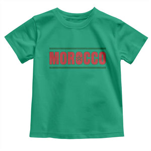 Proud Moroccan Vintage Marocco Flag Green Stripes Toddler T Shirt TS11 Irish Green Print Your Wear