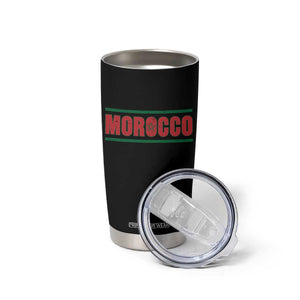 Proud Moroccan Vintage Marocco Flag Green Stripes Tumbler Cup TS11 Print Your Wear