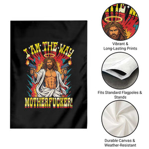 Funny Jesus LitRPG I Am The Way Motherfucker Garden Flag