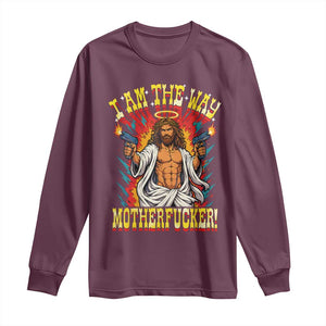 Funny Jesus LitRPG I Am The Way Motherfucker Long Sleeve Shirt