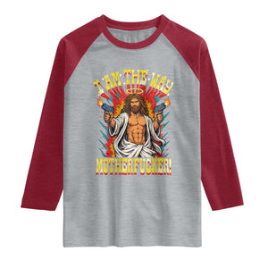 Funny Jesus LitRPG I Am The Way Motherfucker Raglan Shirt