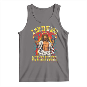 Funny Jesus LitRPG I Am The Way Motherfucker Tank Top