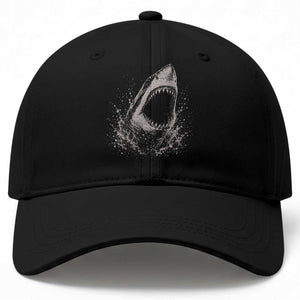 Vintage Great White Shark Jaw Graphic Baseball Cap Marine Life Gifts