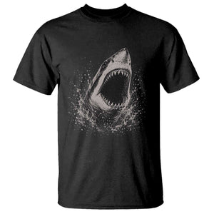 Vintage Great White Shark Jaw Graphic T Shirt Marine Life Gifts