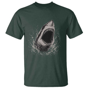 Vintage Great White Shark Jaw Graphic T Shirt Marine Life Gifts