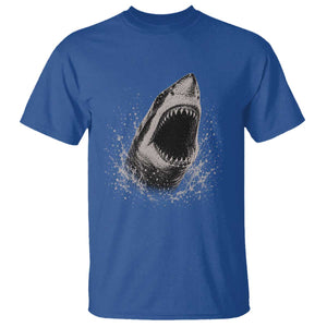 Vintage Great White Shark Jaw Graphic T Shirt Marine Life Gifts
