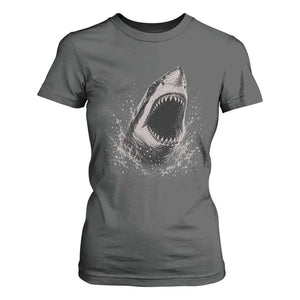 Vintage Great White Shark Jaw Graphic T Shirt For Women Marine Life Gifts