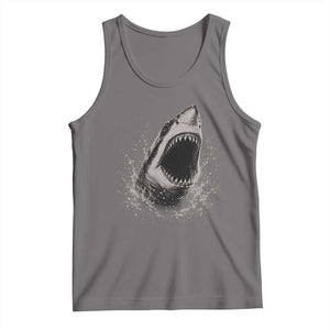 Vintage Great White Shark Jaw Graphic Tank Top Marine Life Gifts