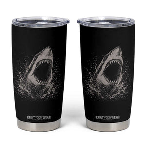 Vintage Great White Shark Jaw Graphic Tumbler Cup Marine Life Gifts