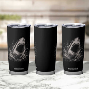 Vintage Great White Shark Jaw Graphic Tumbler Cup Marine Life Gifts