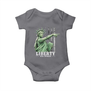 Liberty Has Spoken Baby Onesie Funny Basketball Statue of Liberty Pointing Meme TS11 Charcoal Print Your Wear
