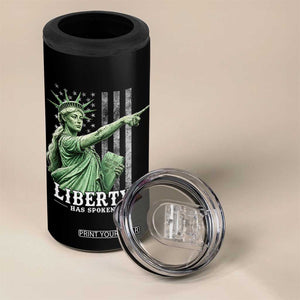 Liberty Has Spoken 4 in 1 Can Cooler Tumbler Funny Basketball Statue of Liberty Pointing Meme TS11 Print Your Wear