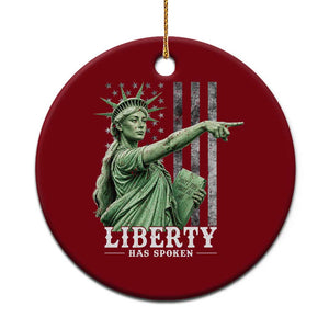 Liberty Has Spoken Ceramic Ornament Funny Basketball Statue of Liberty Pointing Meme TS11 1pc Red Print Your Wear